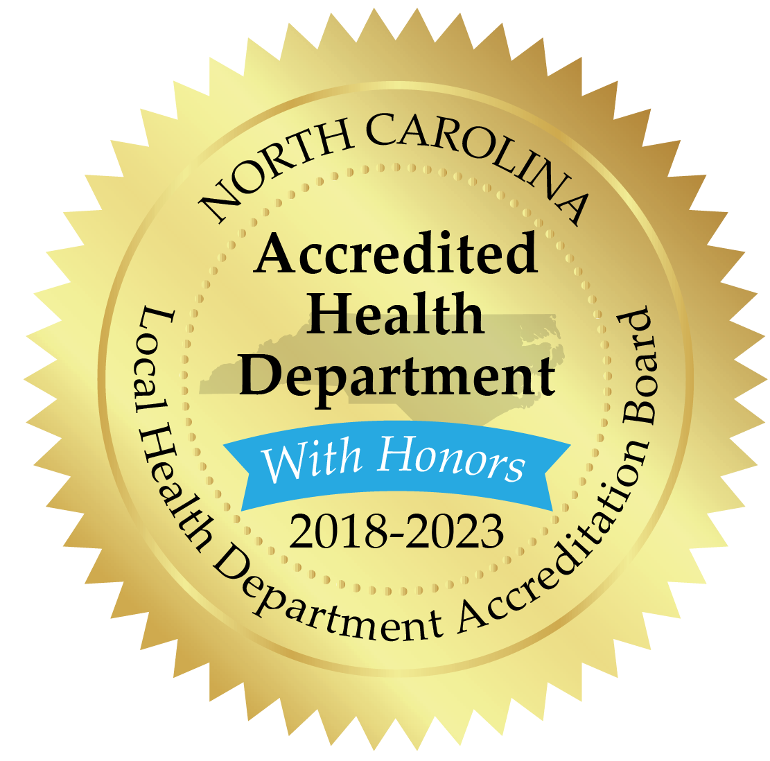 Health Dept accreditation seal