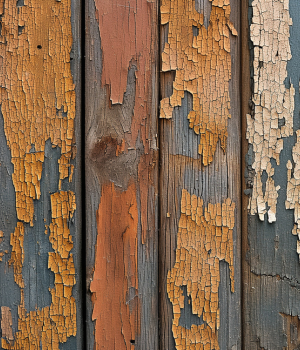 Wood with chipping and flaking lead paint