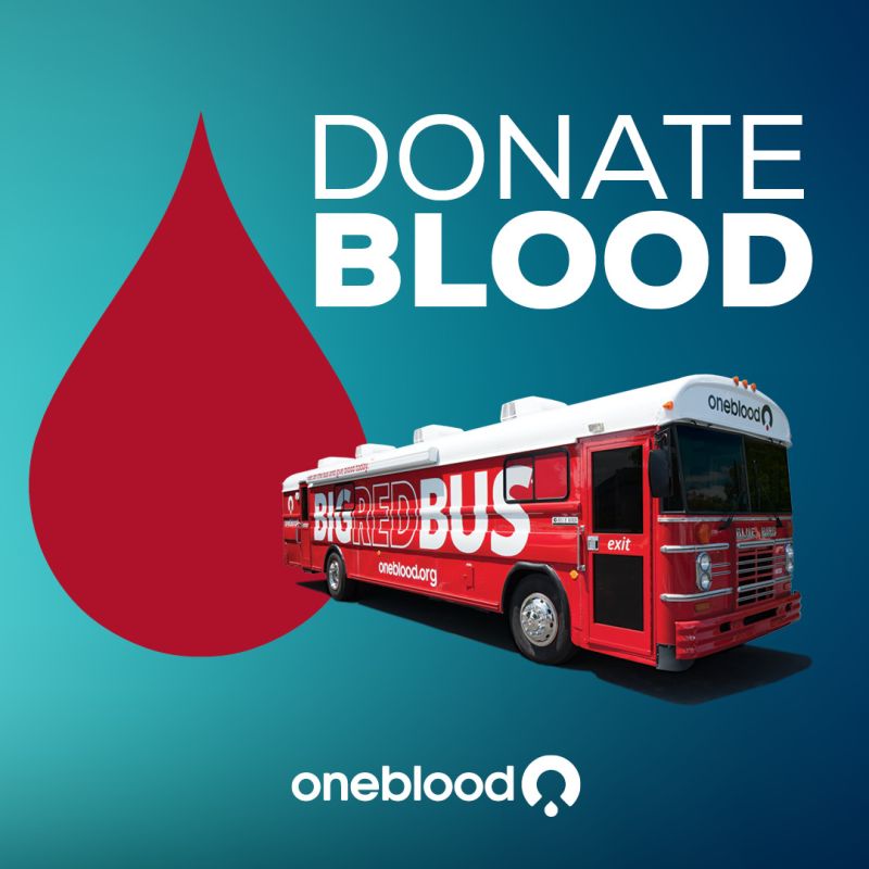 Donate Blood One Drive Bus